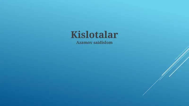 Kislotalar
