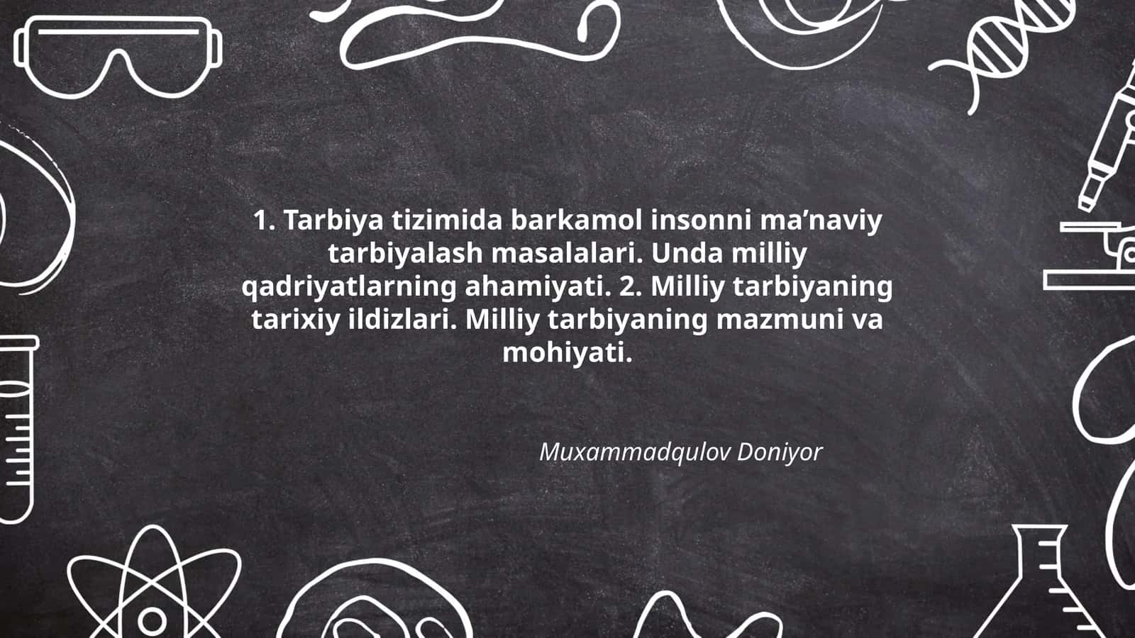Tarbiya tizimida barkamol insonni ma’naviy tarbiyalash masalalari