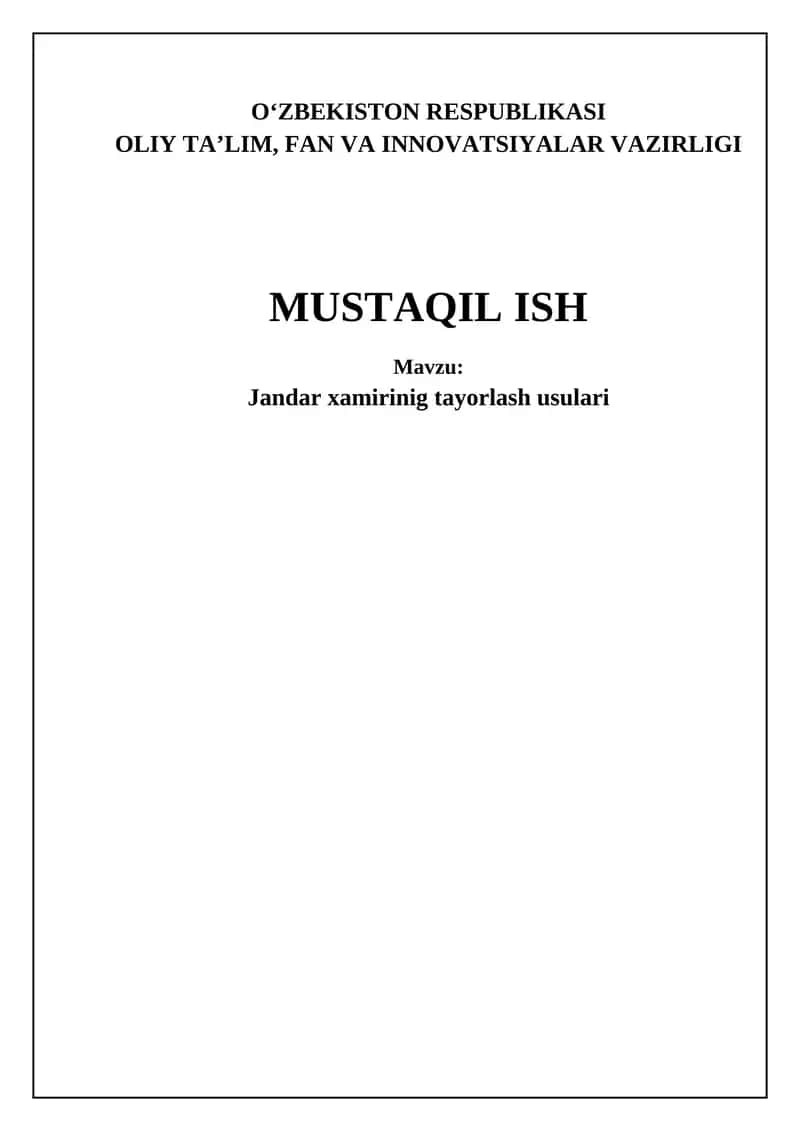 Xamir tayyorlash usullari
