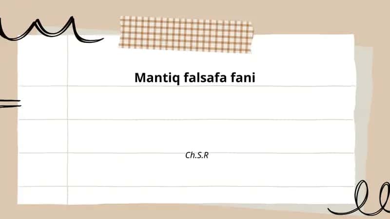 Mantiq falsafa fani