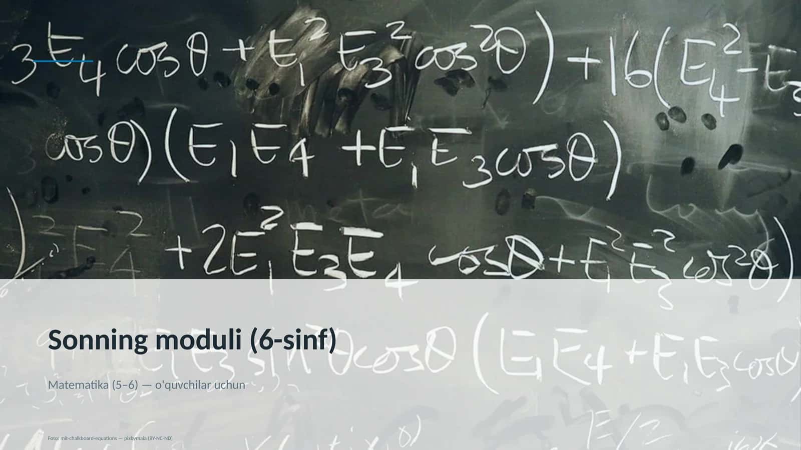 Sonning moduli (6-sinf)