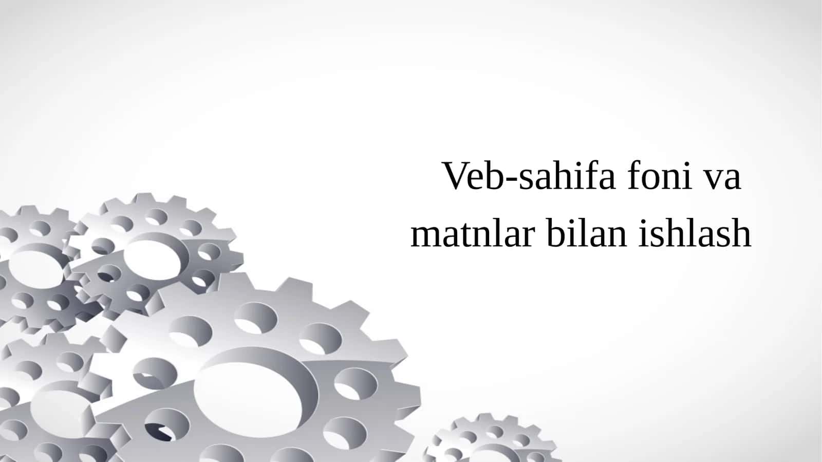 Veb-sahifa foni va matnlar bilan ishlash