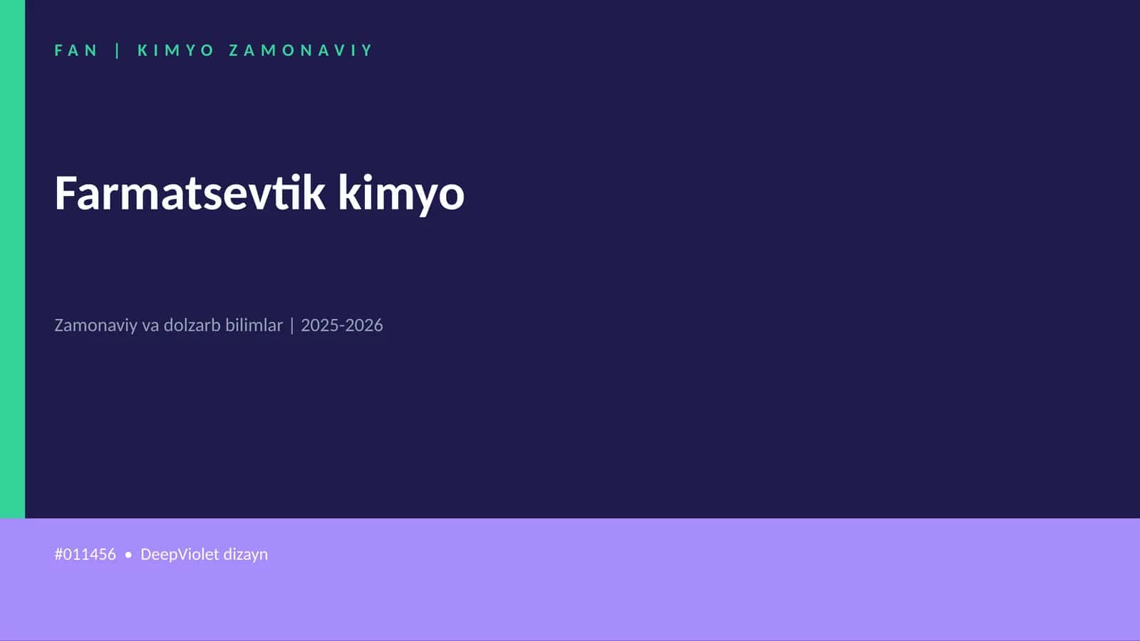FAN | KIMYO ZAMONAVIY