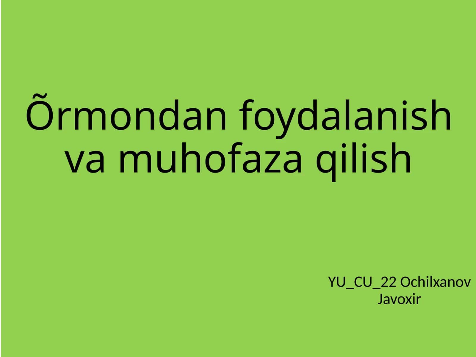 O'rmon