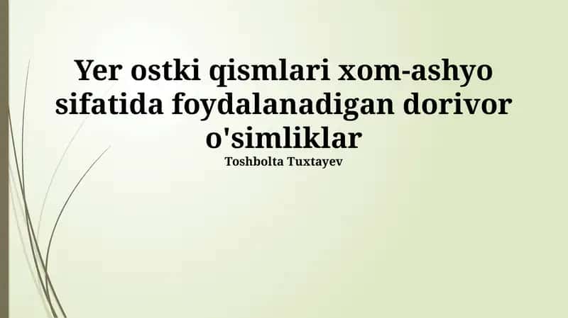 O'simlik chiqindilaridan olingan efir moylari