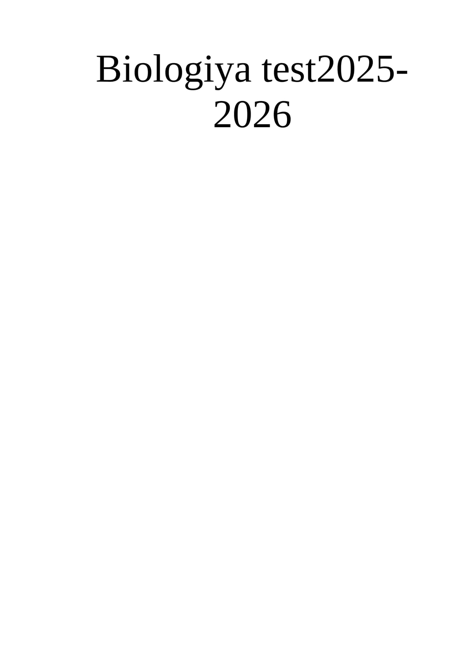 Argos Biologiya test 2025-2026