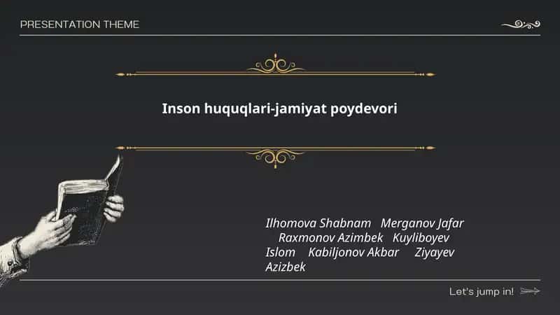 Inson huquqlari-jamiyat poydevori