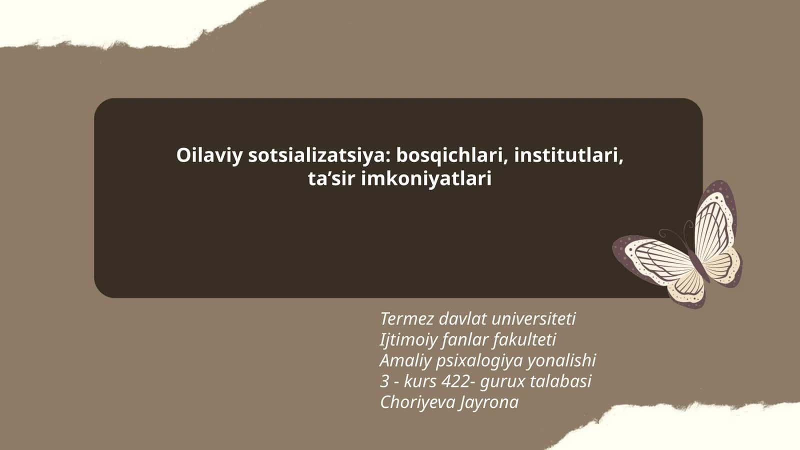 Oilaviy sotsializatsiya: bosqichlari, institutlari, ta’sir imkoniyatlari