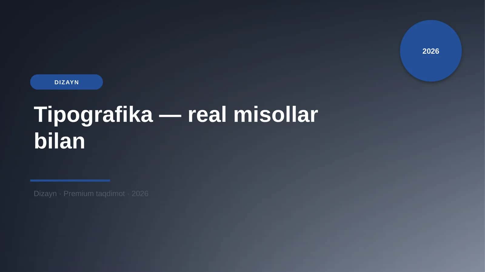 Tipografika — real misollar bilan