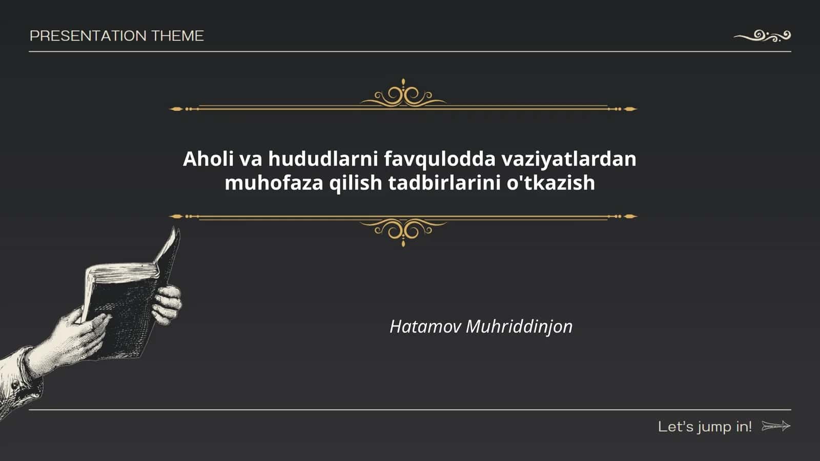 Aholi va hududlarni favqulodda vaziyatlardan muhofaza qilish tadbirlarini o'tkazish