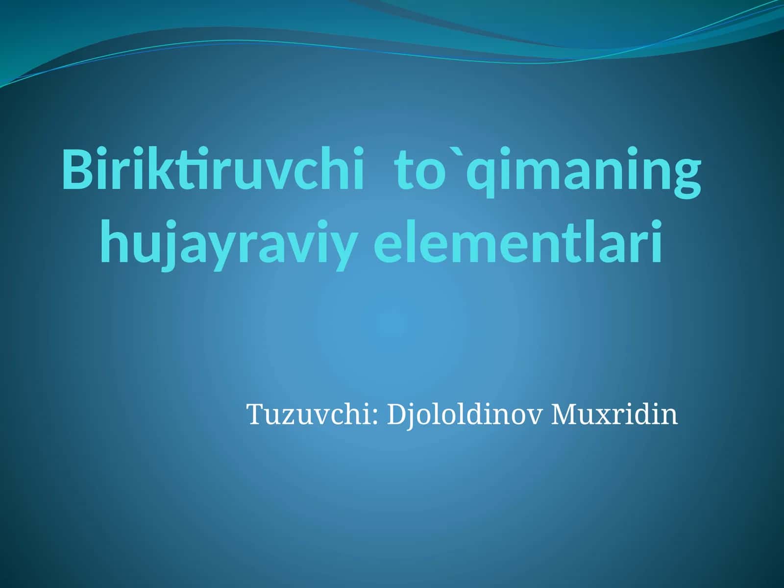 Biriktiruvchito`qimaninghujayraviyelementlari