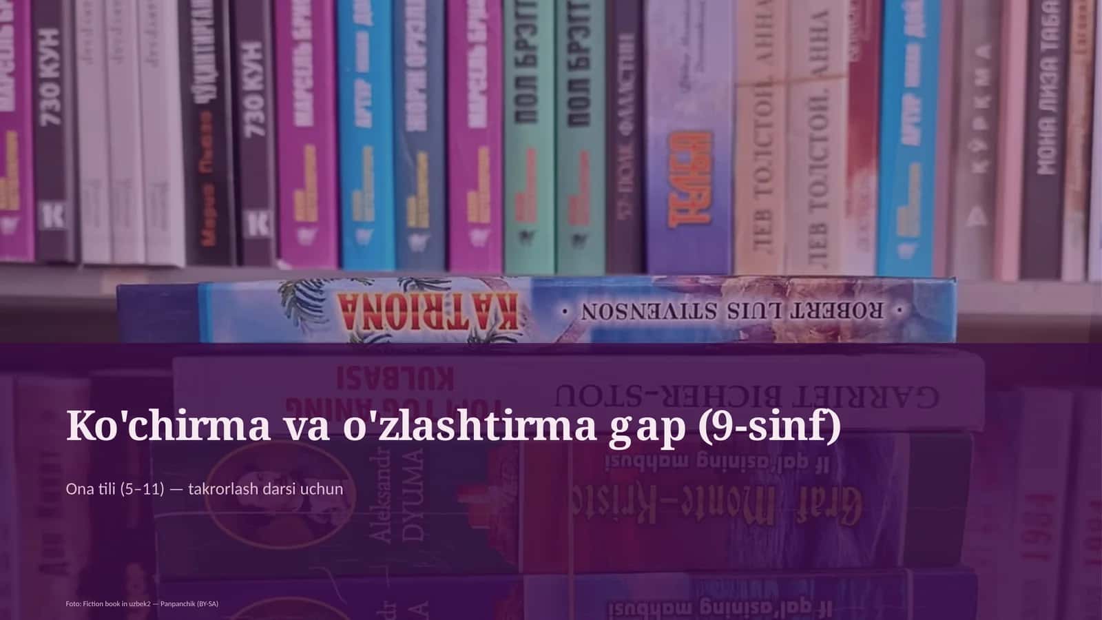 Ko'chirma va o'zlashtirma gap (9-sinf)