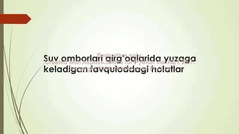 Suv omborlarida xavfsizlik