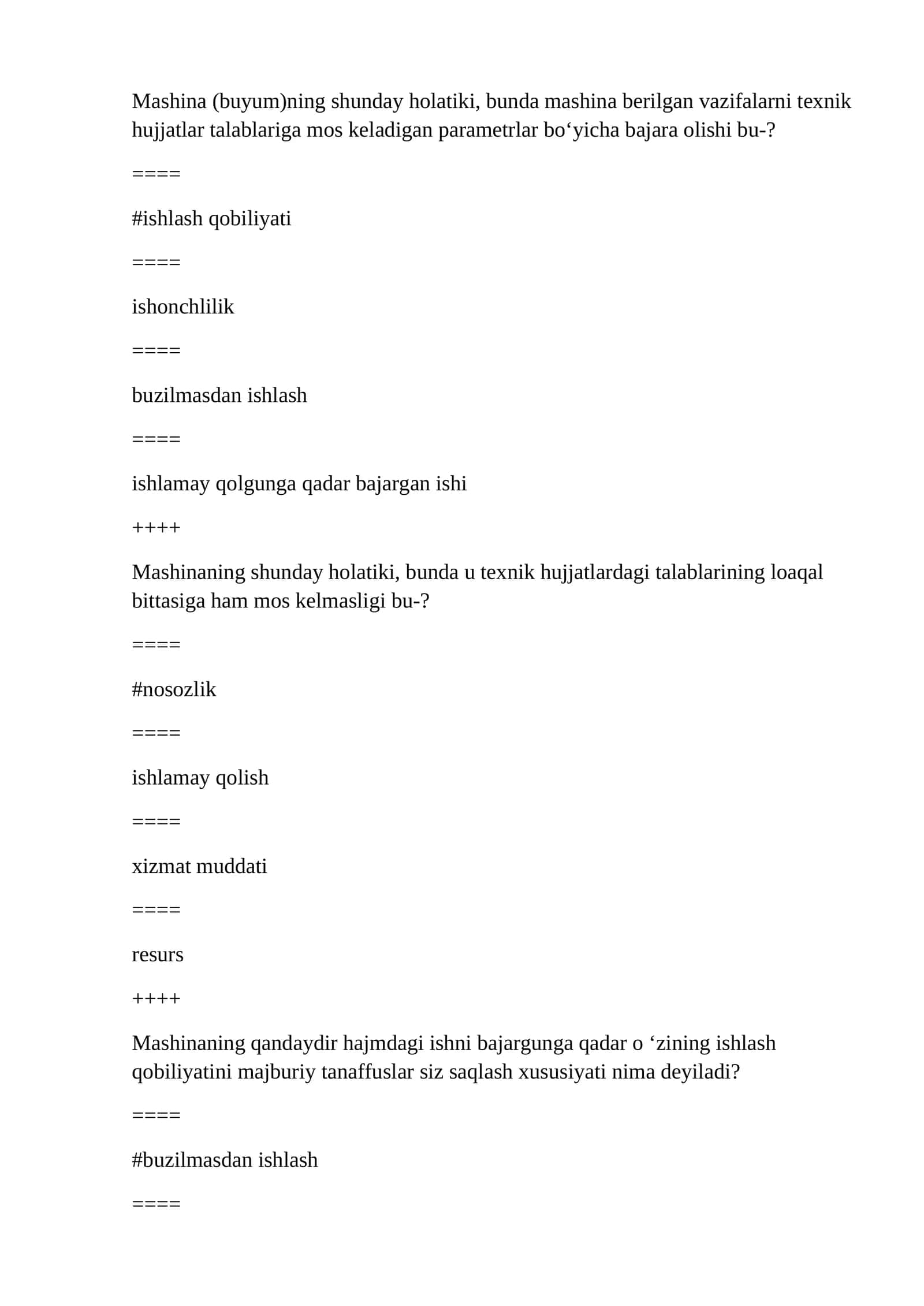 Mashina berilgan vazifalarni bajara olishi