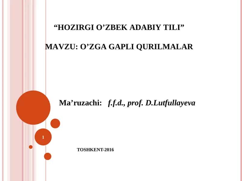 O‘zga Gapli Qurilmalar