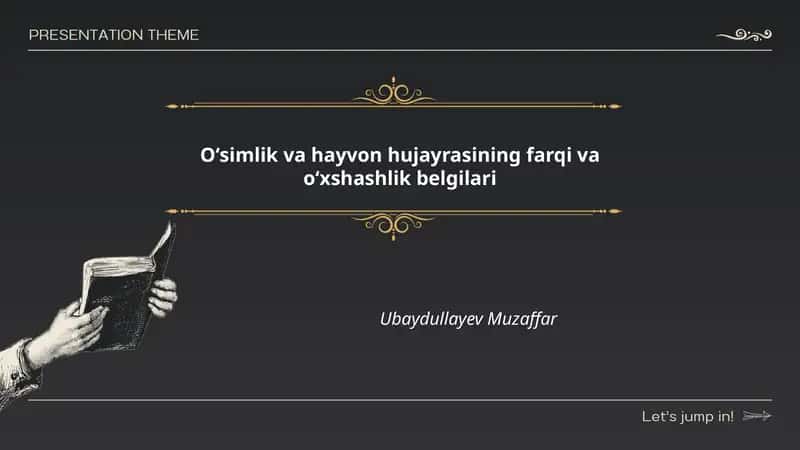 Oʻsimlik va hayvon hujayrasining farqi va oʻxshashlik belgilari