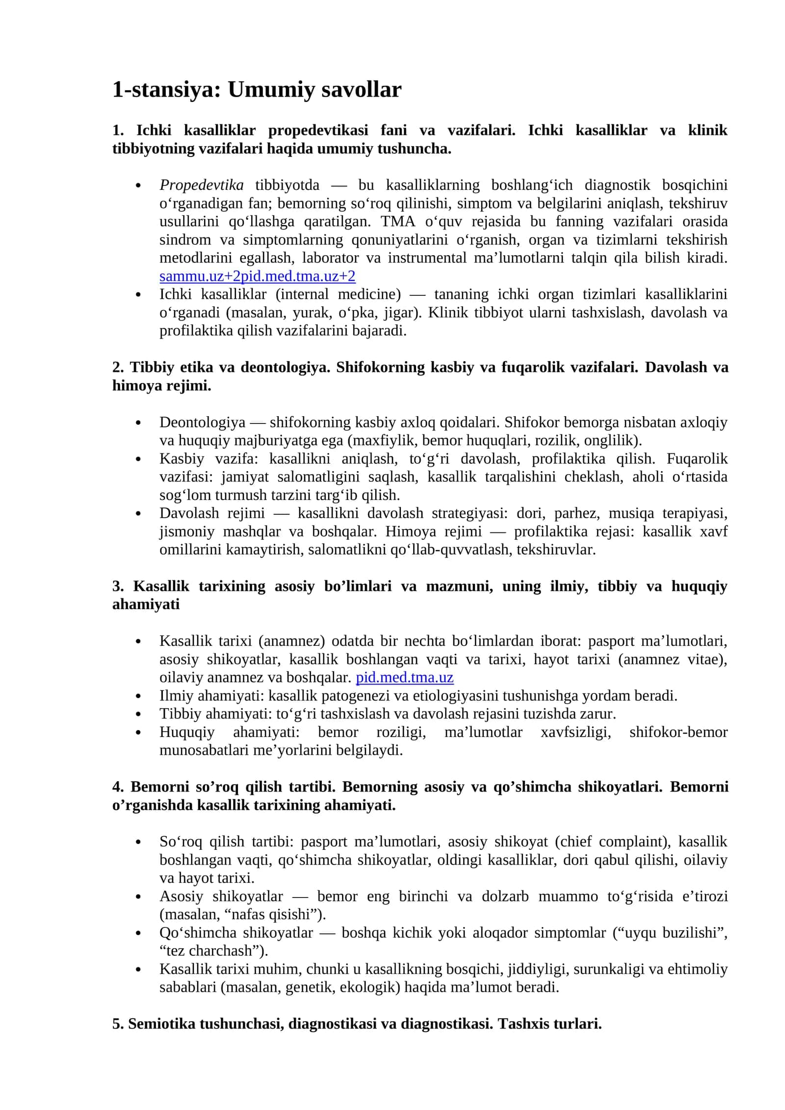 Propedevtika tibbiyot