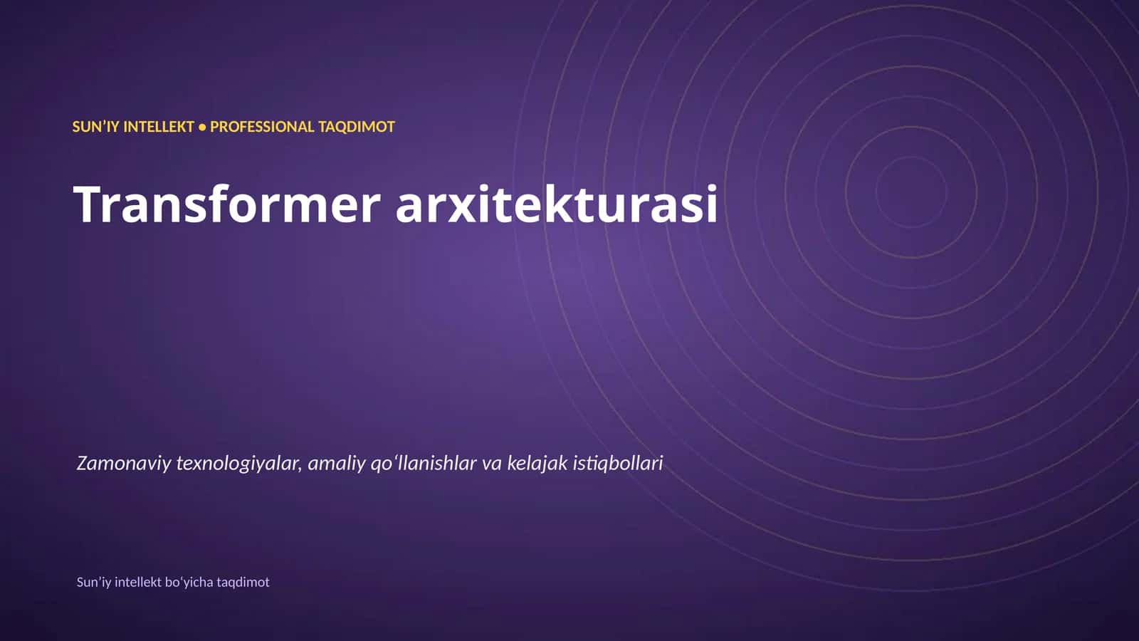 Transformer arxitekturasi