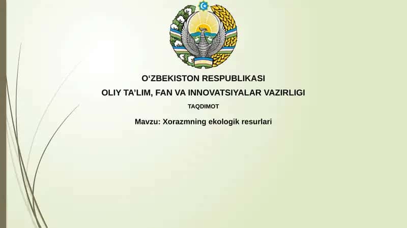 Xorazmning ekologik resurslari