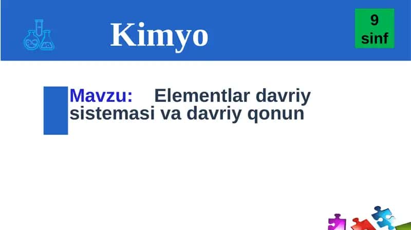 Kimyoviy Elementlar Davriy Sistemasi