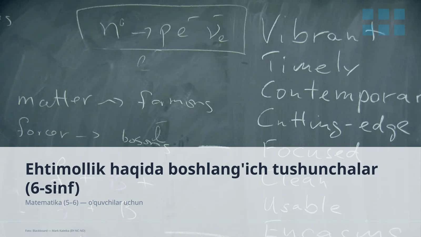 Ehtimollik haqida boshlang'ich tushunchalar (6-sinf)