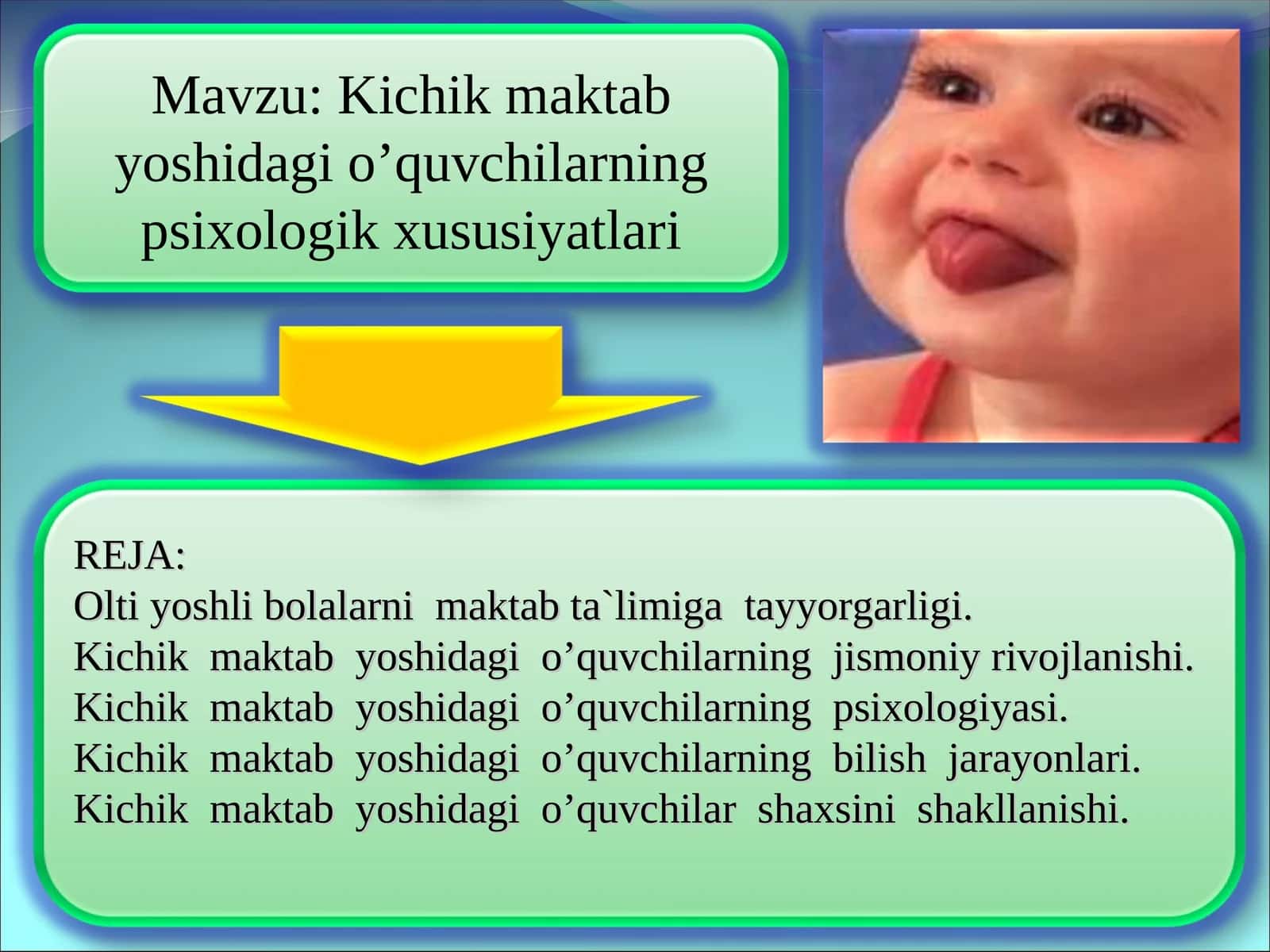 Kichik maktab yoshidagi o’quvchilarning psixologik xususiyatlari