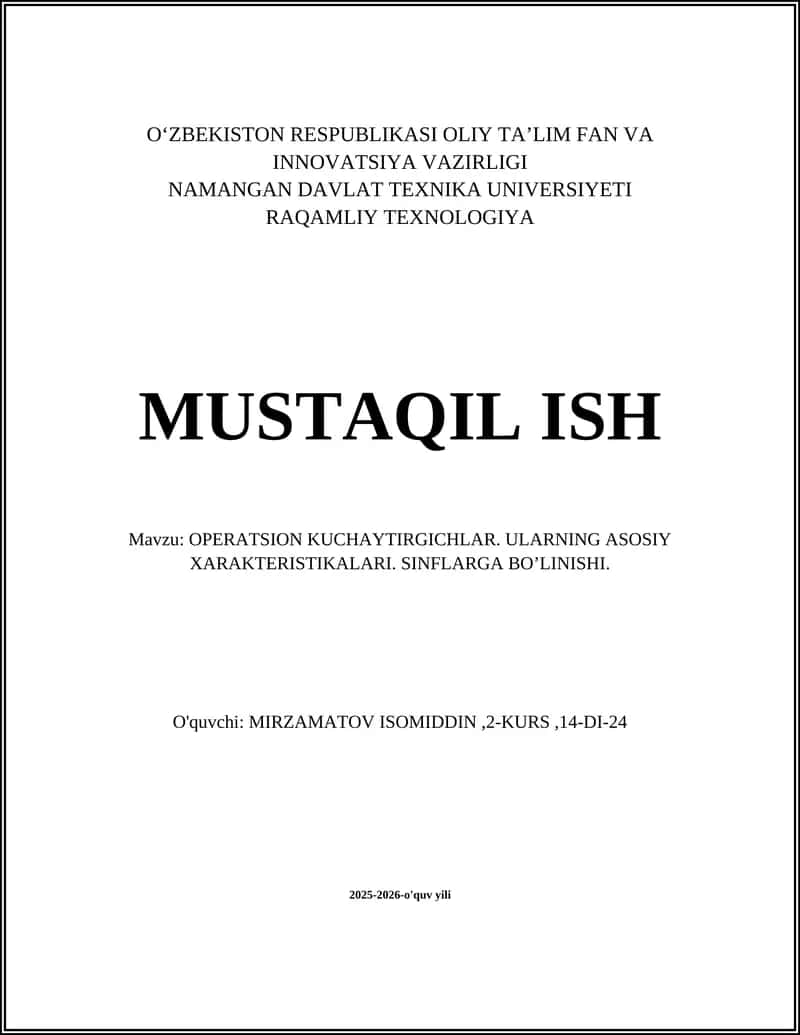 OPERATSION KUCHAYTIRGICHLAR