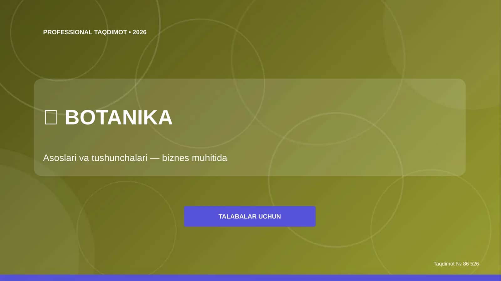 Botanika: asoslari va tushunchalari