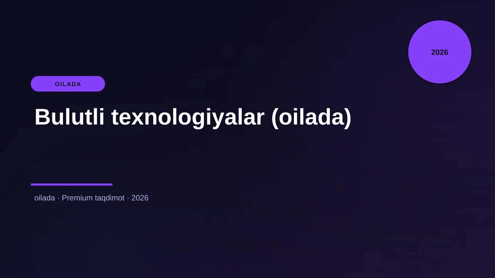 Bulutli texnologiyalar (oilada)