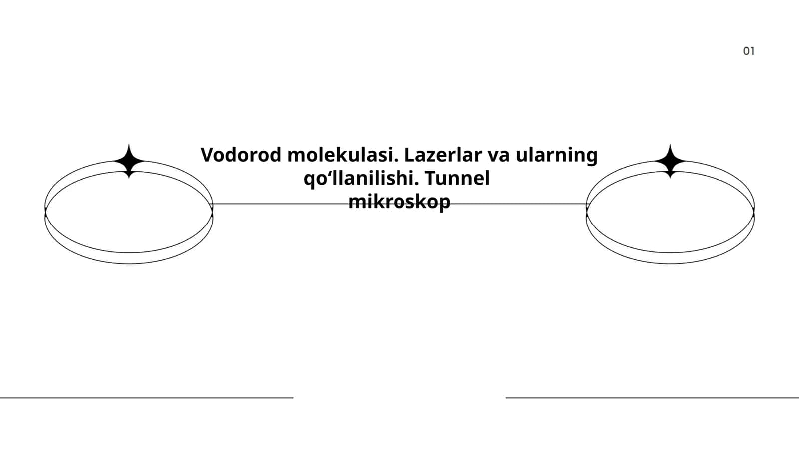 Vodorod molekulasi. Lazerlar va ularning qoʻllanilishi. Tunnel mikroskop