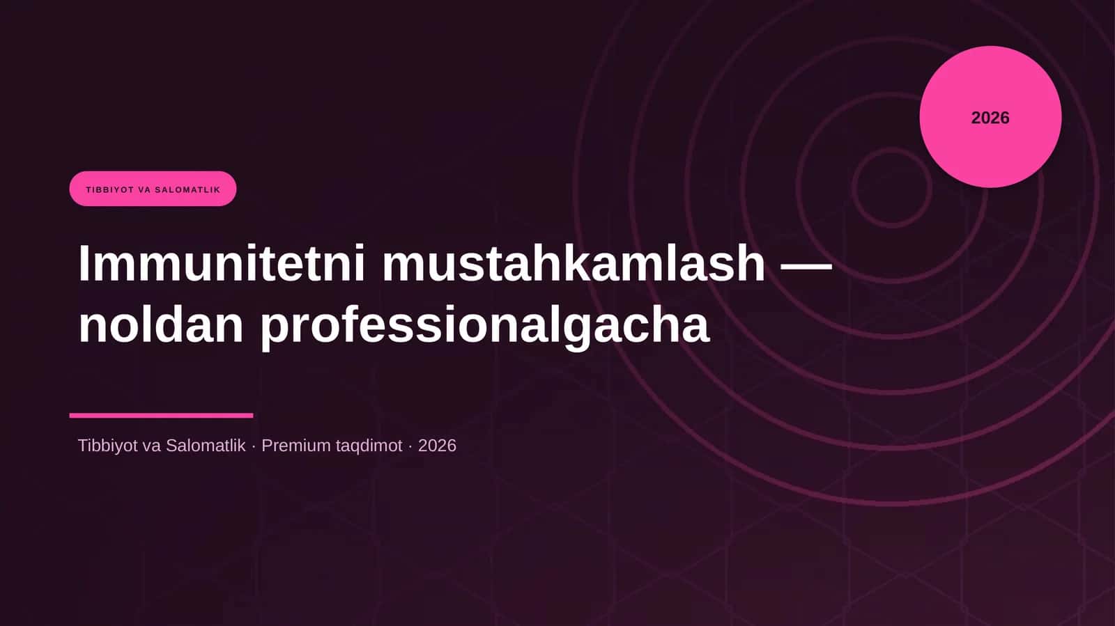Immunitetni mustahkamlash — noldan professionalgacha