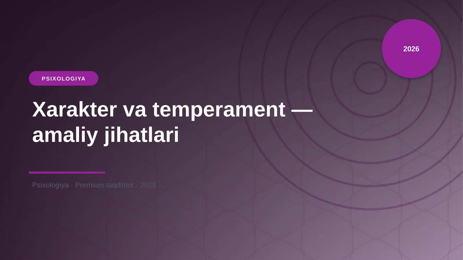 Xarakter va temperament — amaliy jihatlari