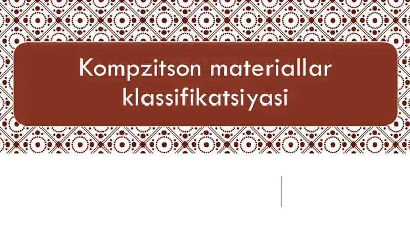 Kompozitsion materiallar