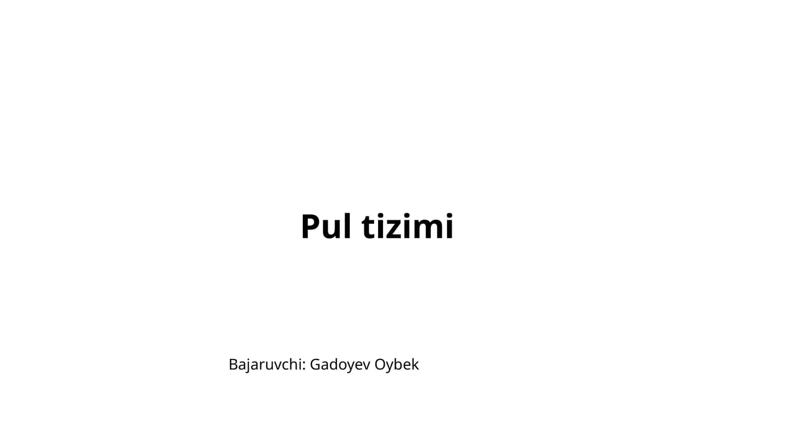 Pul tizimi