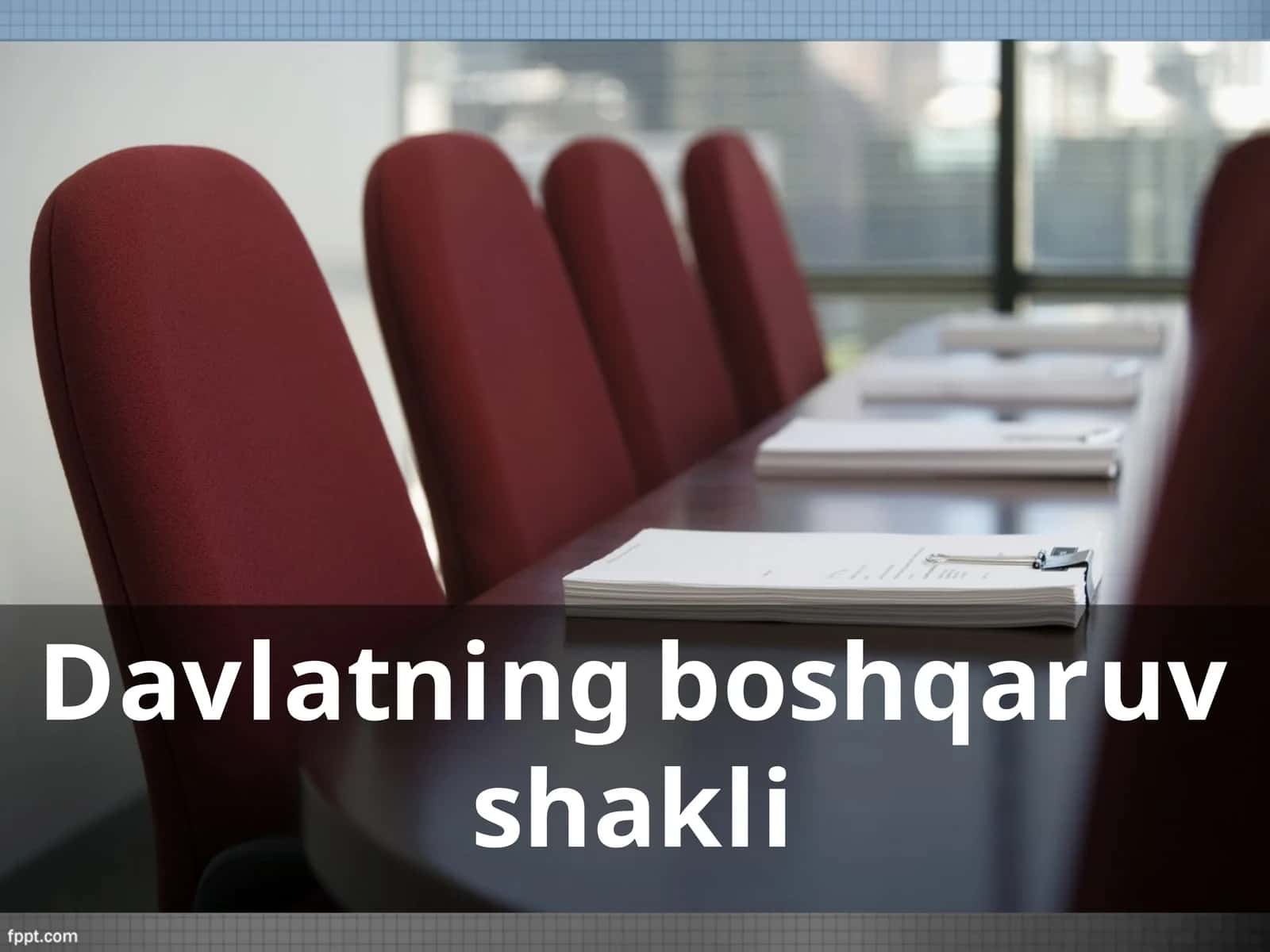 Davlatning Boshqaruv Shakli