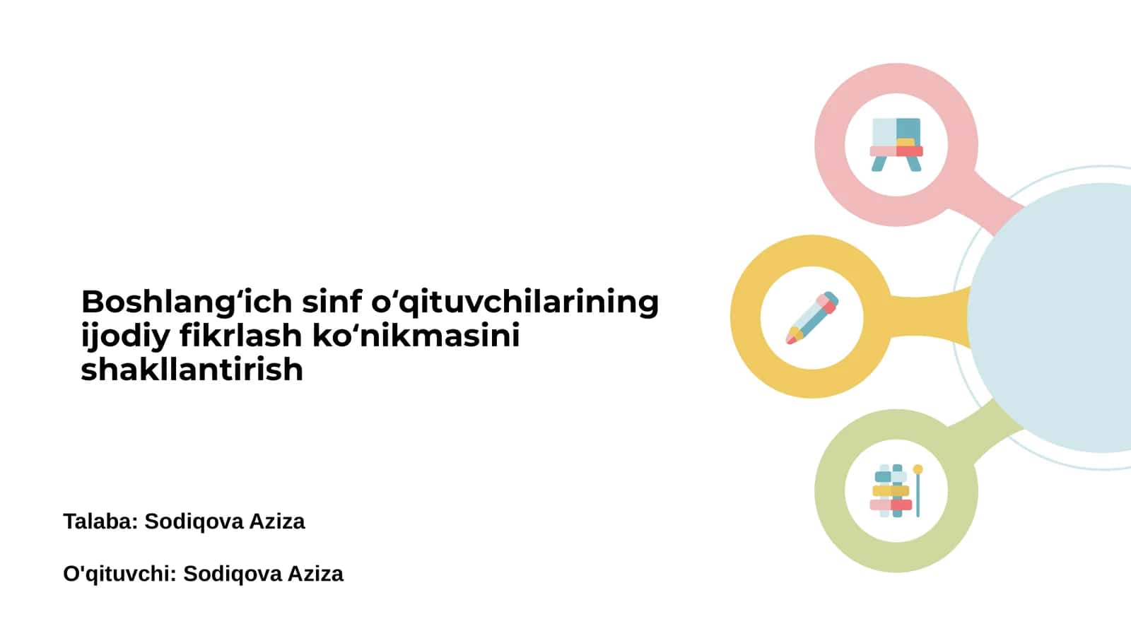 Boshlangʻich sinf oʻqituvchilarining ijodiy fikrlash koʻnikmasini shakllantirish