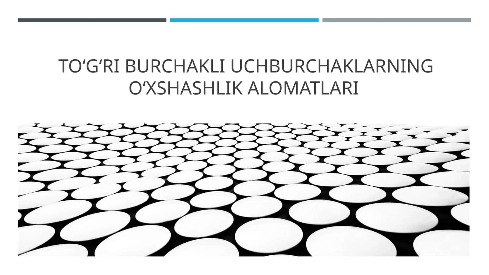 TOʻGʻRI BURCHAKLI UCHBURCHAKLARNING OʻXSHASHLIK ALOMATLARI