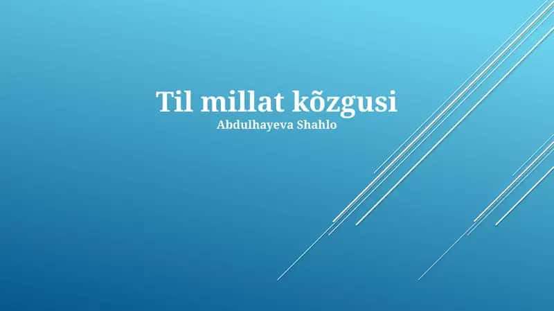 Til millat kõzgusi