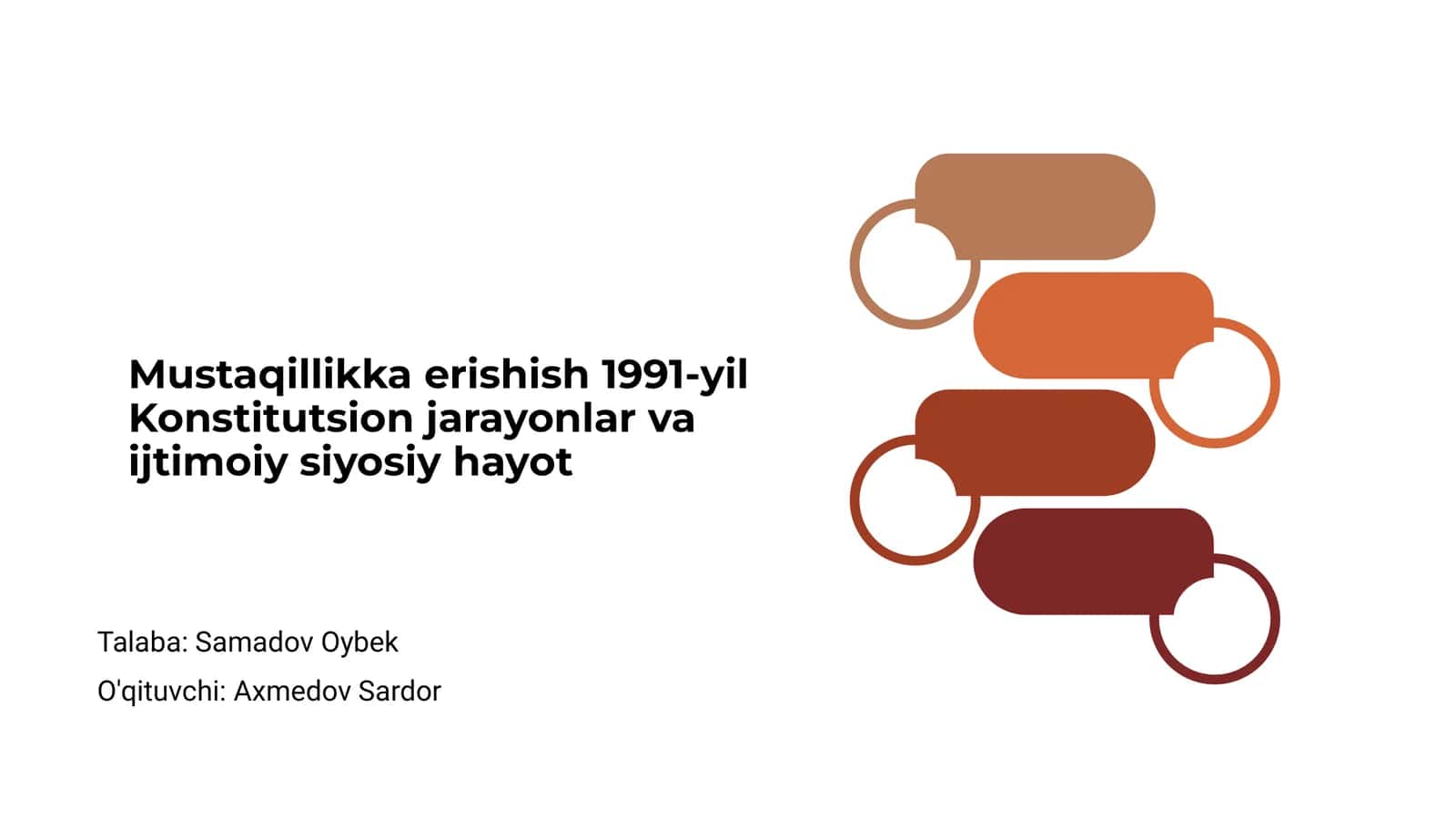 Mustaqillikka erishish 1991-yil Konstitutsion jarayonlar va ijtimoiy siyosiy hayot