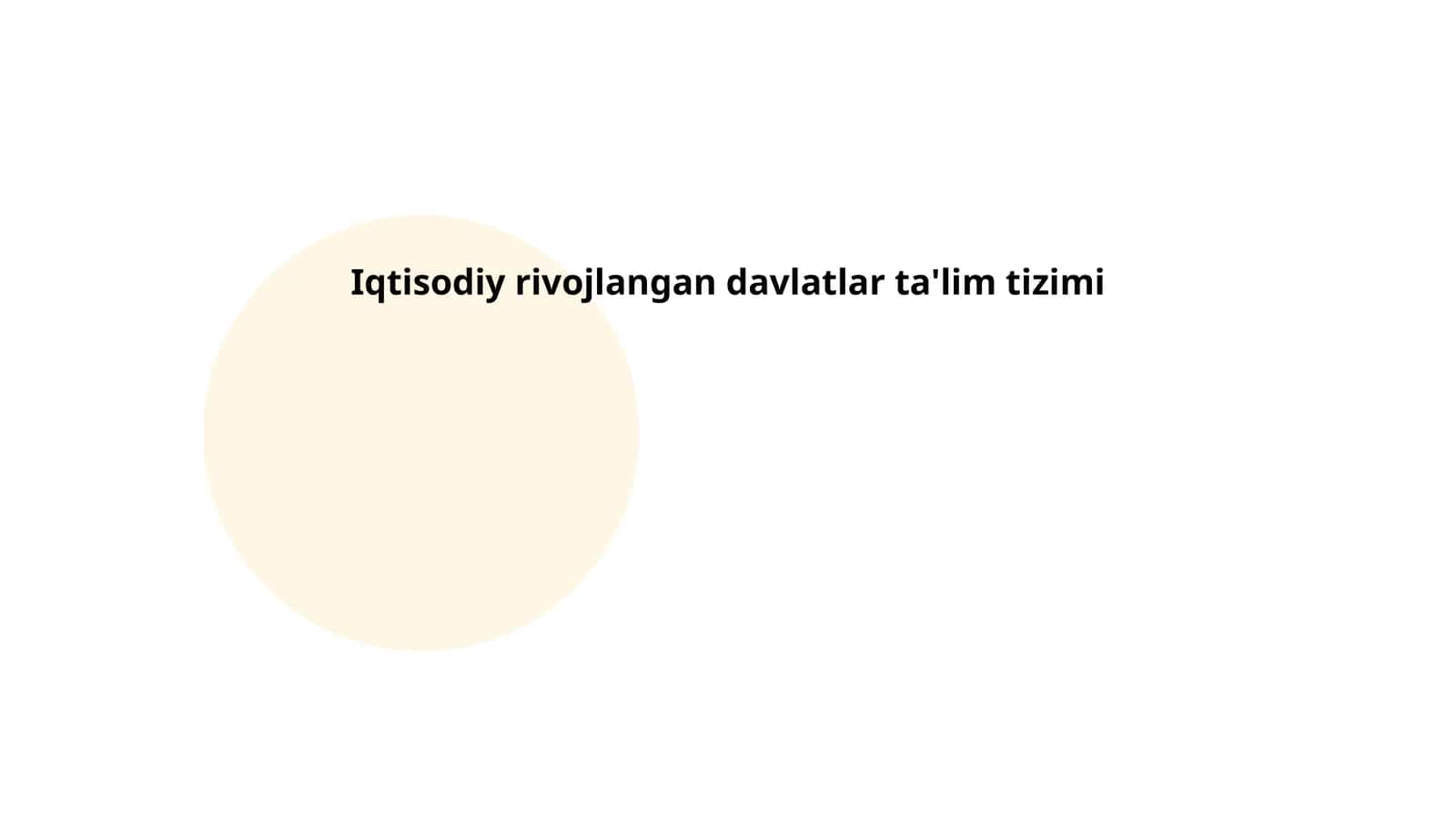 Iqtisodiy rivojlangan davlatlar ta'lim tizimi