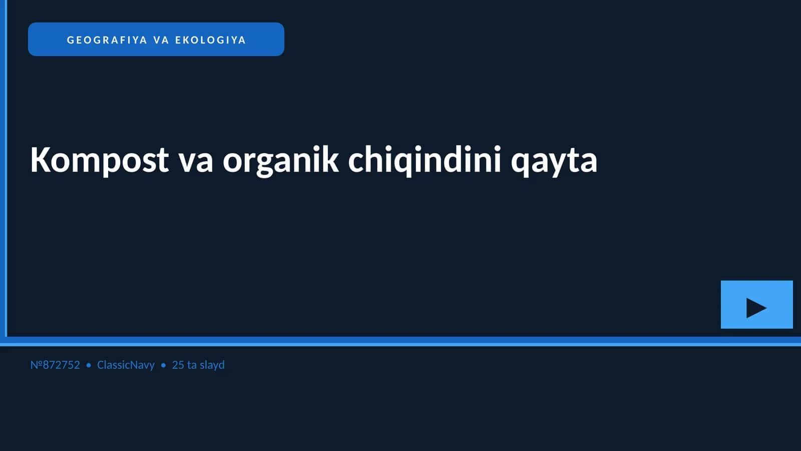 Kompost va organik chiqindini qayta