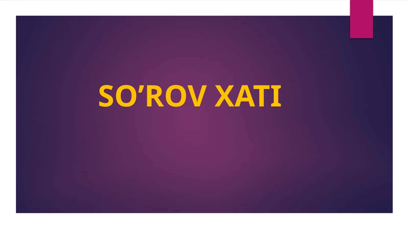 SO’ROV XATI