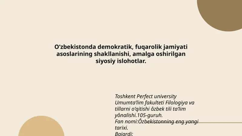Ôzbekistonning eng yangi tarixi