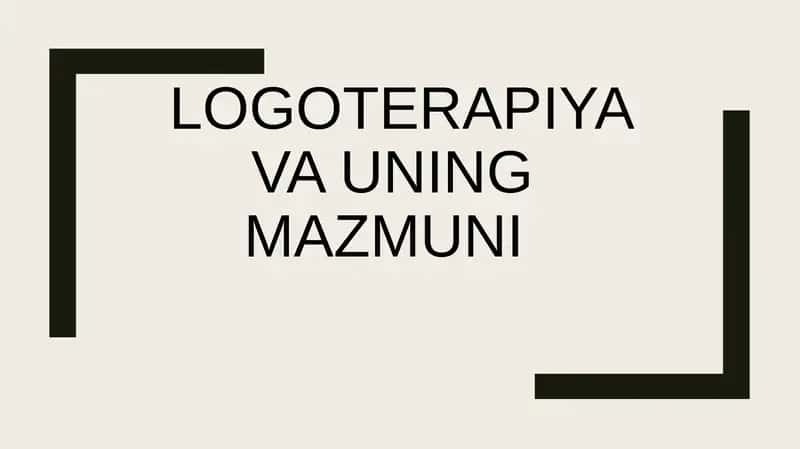 Logoterapiya