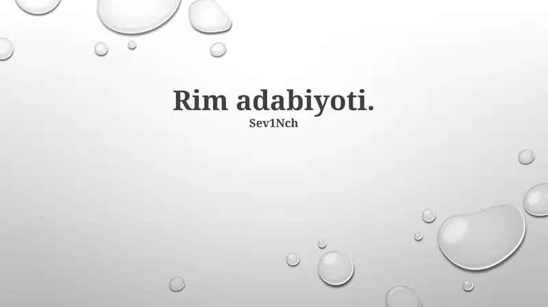 Rim adabiyoti