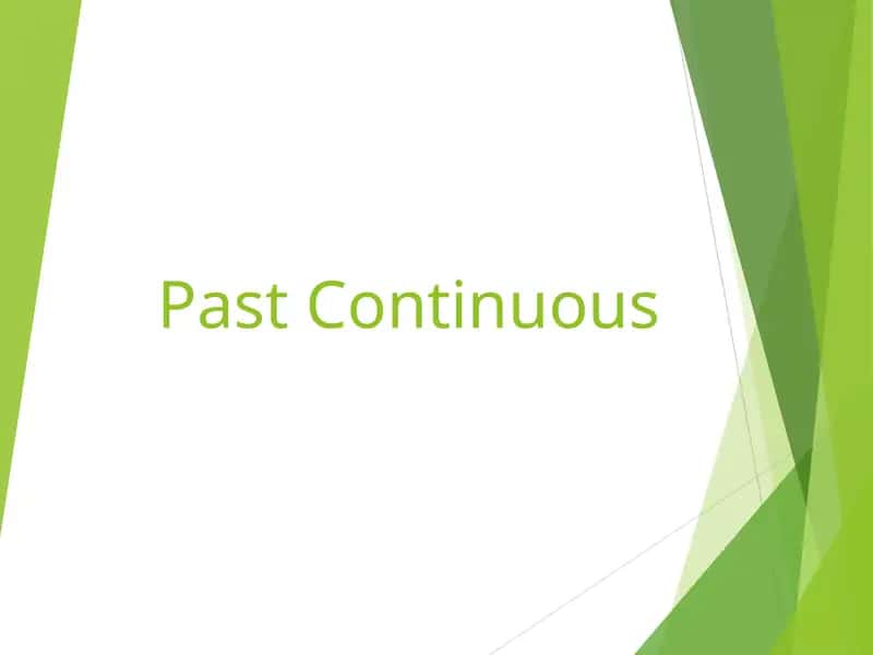 Past Continuous