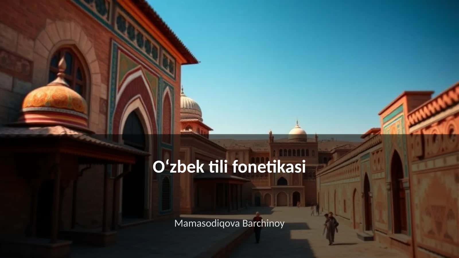 Oʻzbek tili fonetikasi