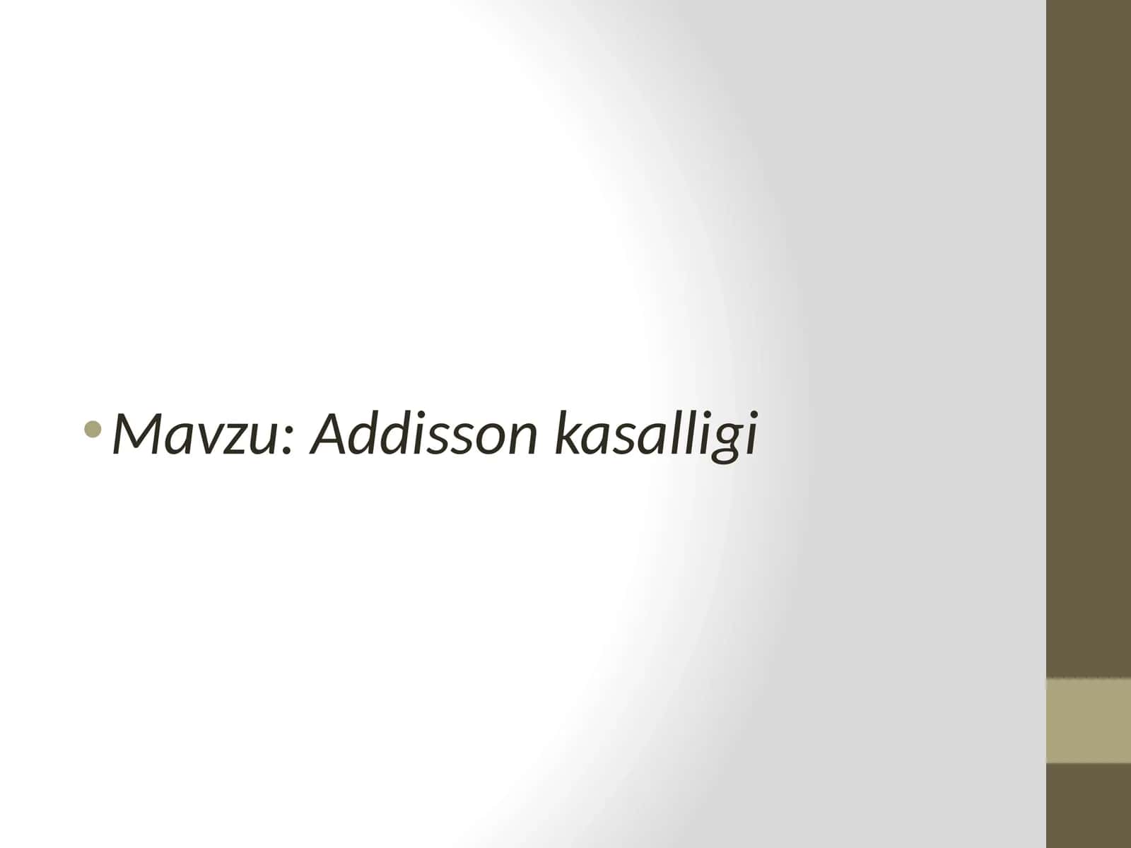 Addison kasalligi