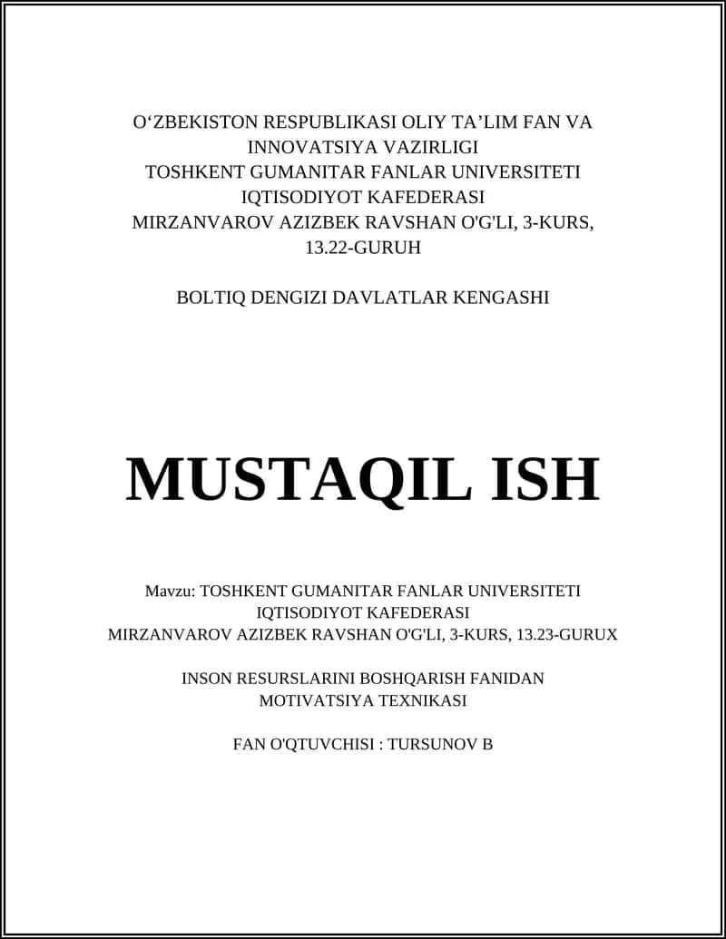 Motivatsiya Texnikasi