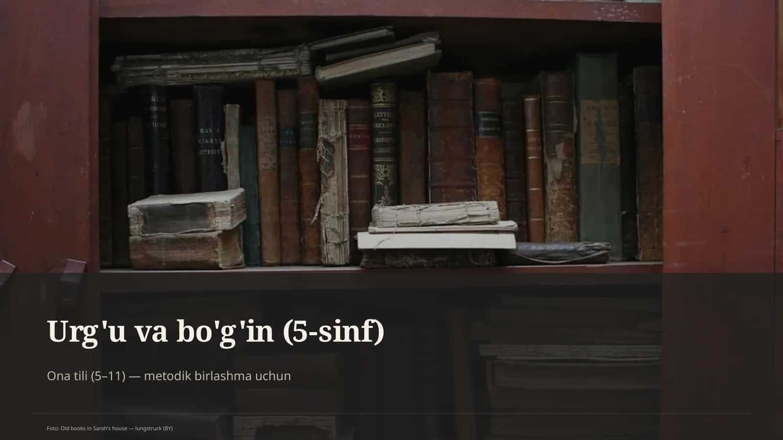 Urg'u va bo'g'in (5-sinf)